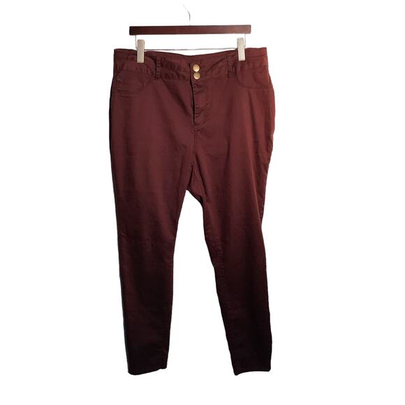 Deja Bleu Red Jeggings Size 18 - Picture 1 of 3